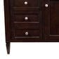 James Martin Brittany 48" Single Bathroom Vanity in Burnished Mahogany with 3 cm Eternal Serena Top and Rectangle Sink, , large