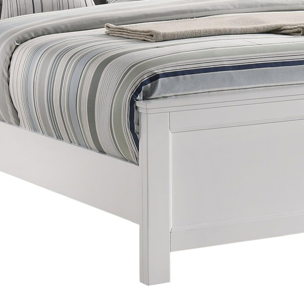 New Heritage Design Andover King Panel Bed in White, , large