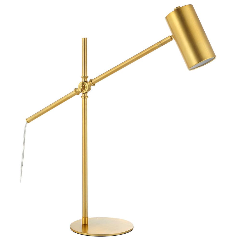 Uttermost 25&quot; Swing Arm Desk Lamp in Brushed Gold, , large