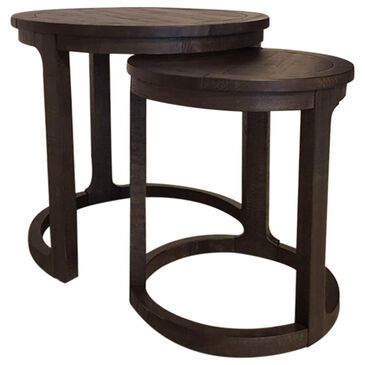 Nicolette Home Boswell Round Nesting End Table in Peppercorn, , large