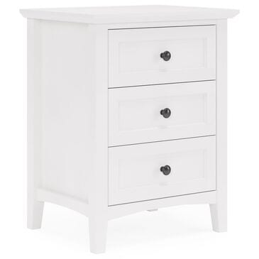 Urban Home Grace 3-Drawer Nightstand in Snowfall White and Black, , large