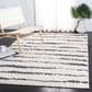 Safavieh Venus Shag VNS603B 10" x 14" Ivory and Dark Grey Area Rug, , large