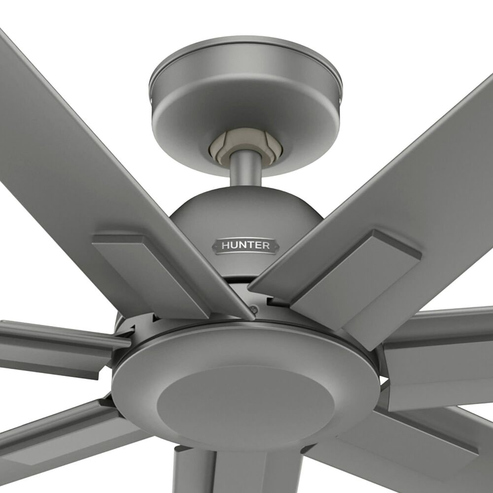 Hunter Downtown 72&quot; Outdoor Ceiling Fan in Matte Silver, , large