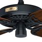 Hunter Original 52" Outdoor Ceiling Fan with Brown Blades in Matte Black, , large