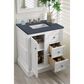 James Martin De Soto 30" Single Bathroom Vanity in Bright White with 3 cm Charcoal Soapstone Quartz Top and Rectangular Sink, , large