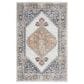 Nourison Astra Machine Washable 4" x 6" Grey and Gold Area Rug, , large