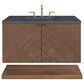 James Martin Marcello 36" Single Bathroom Vanity in Chestnut with 3 cm Charcoal Soapstone Quartz Top and Rectangular Sink, , large