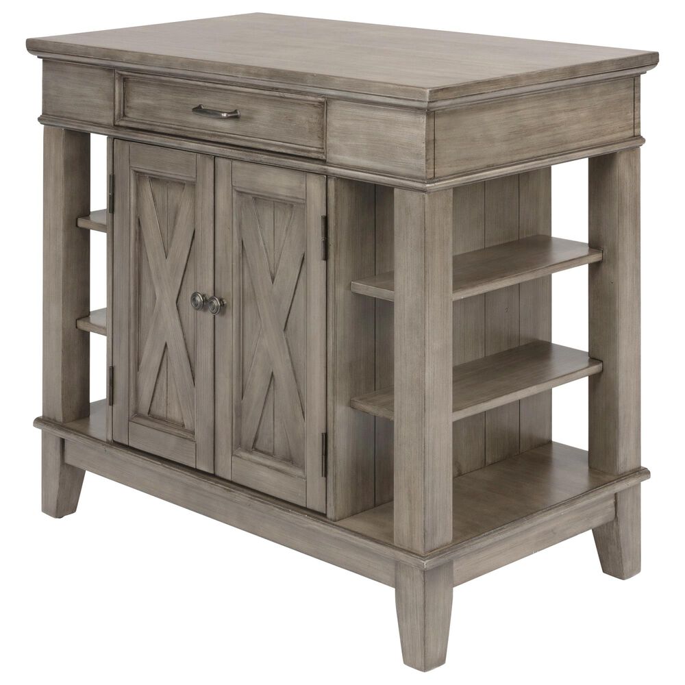 Homestyles Mountain Lodge Kitchen Island in Gray, , large