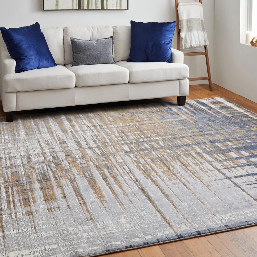 Feizy Rugs Clio 12&#39; x 15&#39; Navy and Gray Area Rug, , large