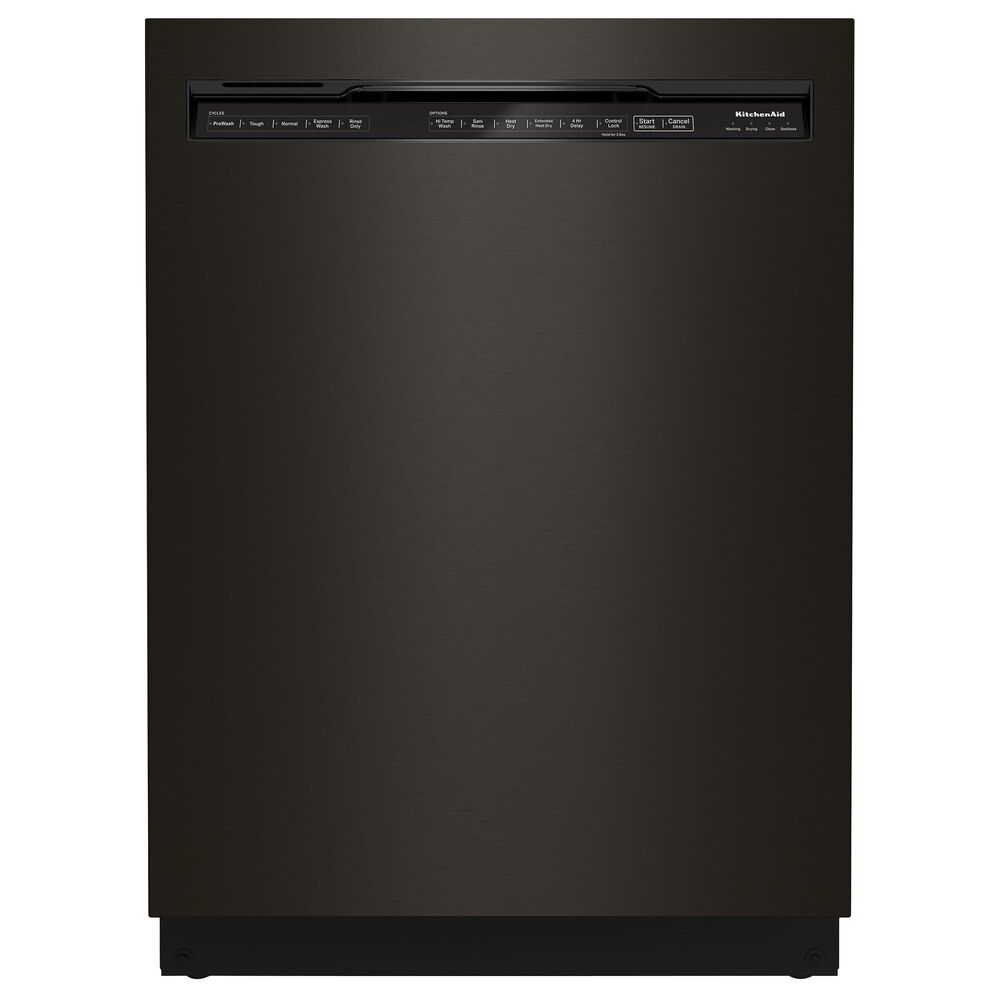 KitchenAid 24" Built-In Pocket Handle Dishwasher with FreeFlex 3rd Rack and Front Control in Black Stainless Steel, , large