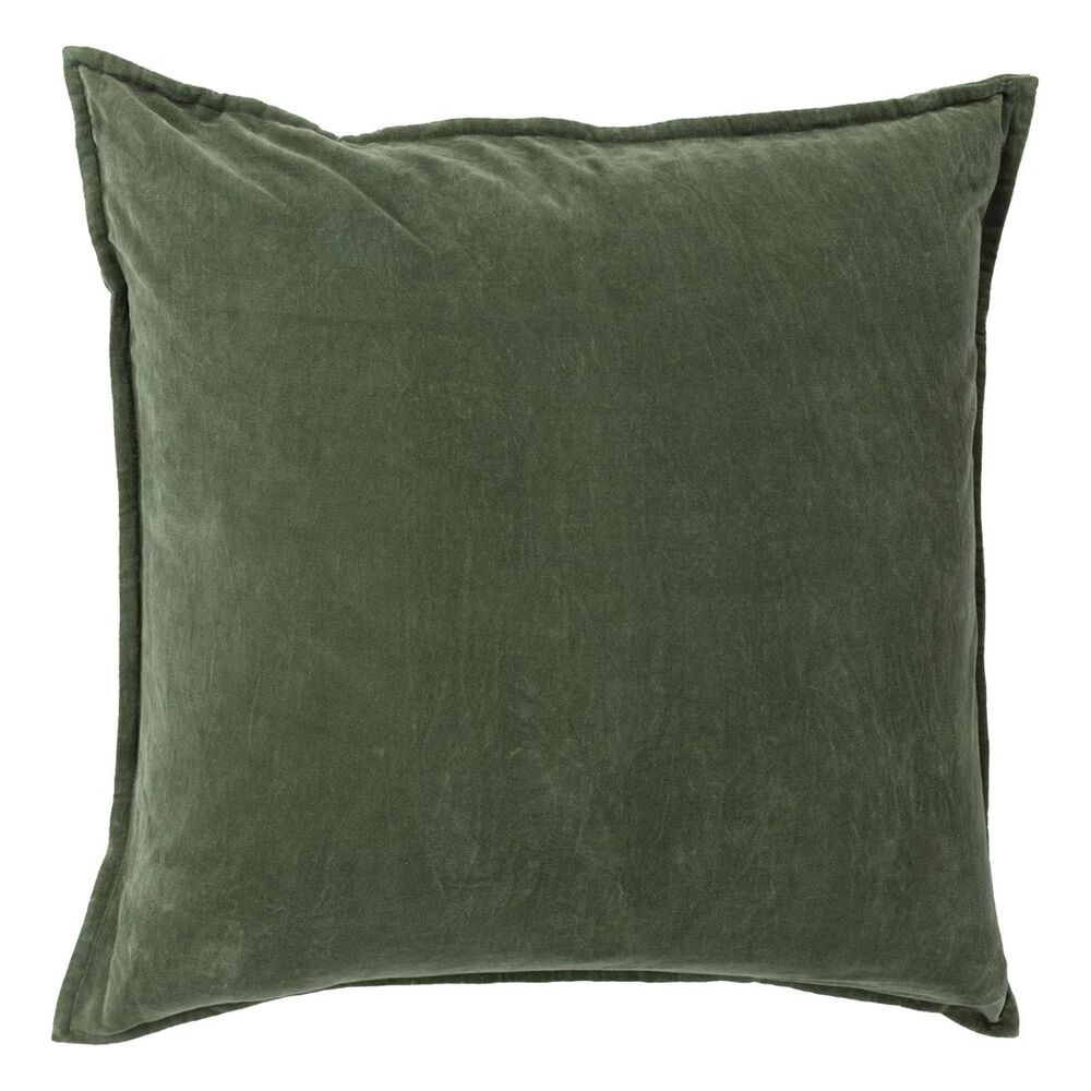 Surya 20" x 20" Smooth Velvet Down Fill Pillow in Emerald/Kelly Green, , large