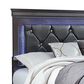 Global Furniture USA Pompei King Bed in Metallic Grey, , large