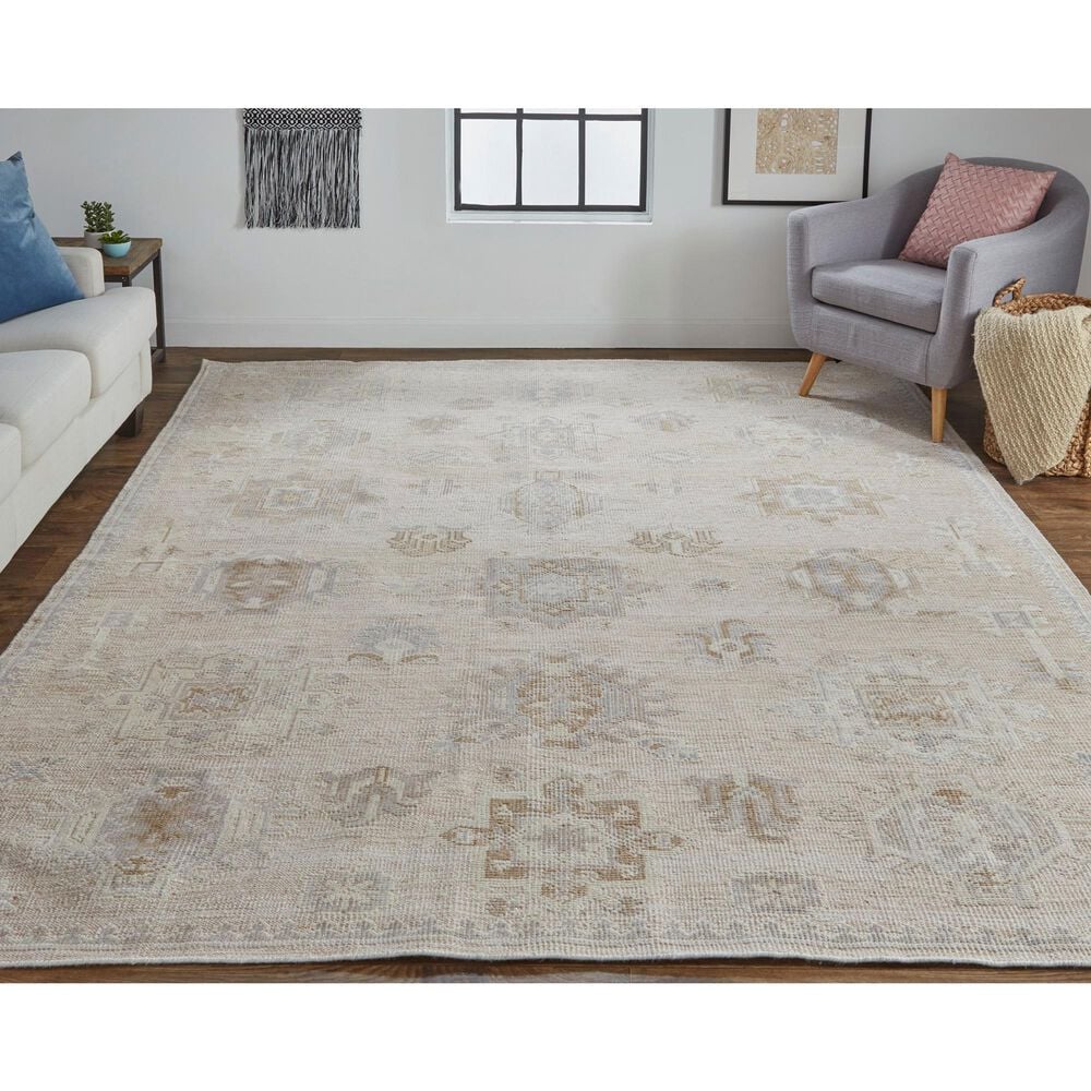 Feizy Rugs Wendover 5&#39; x 8&#39; Beige and Ivory Area Rug, , large