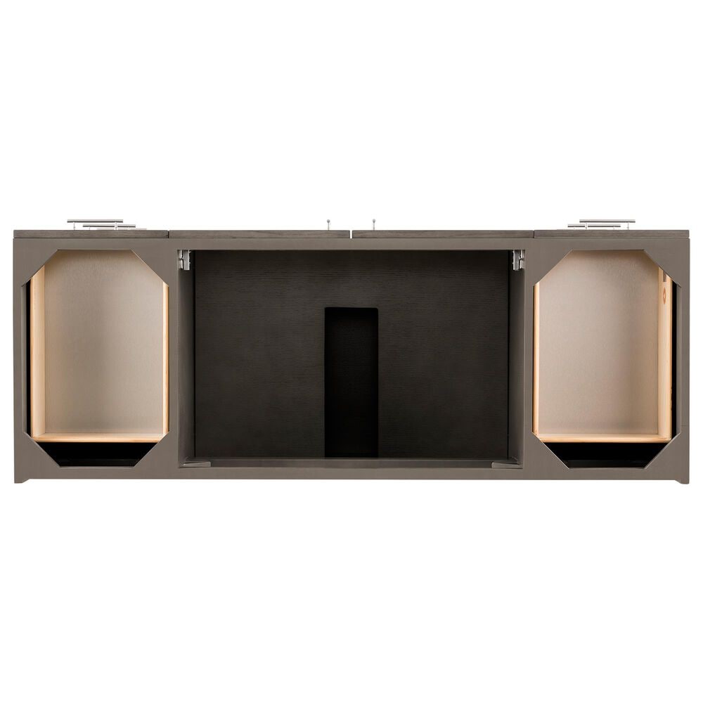 James Martin Metropolitan 60&quot; Single Bathroom Vanity Cabinet in Silver Oak and Satin Nickel, , large