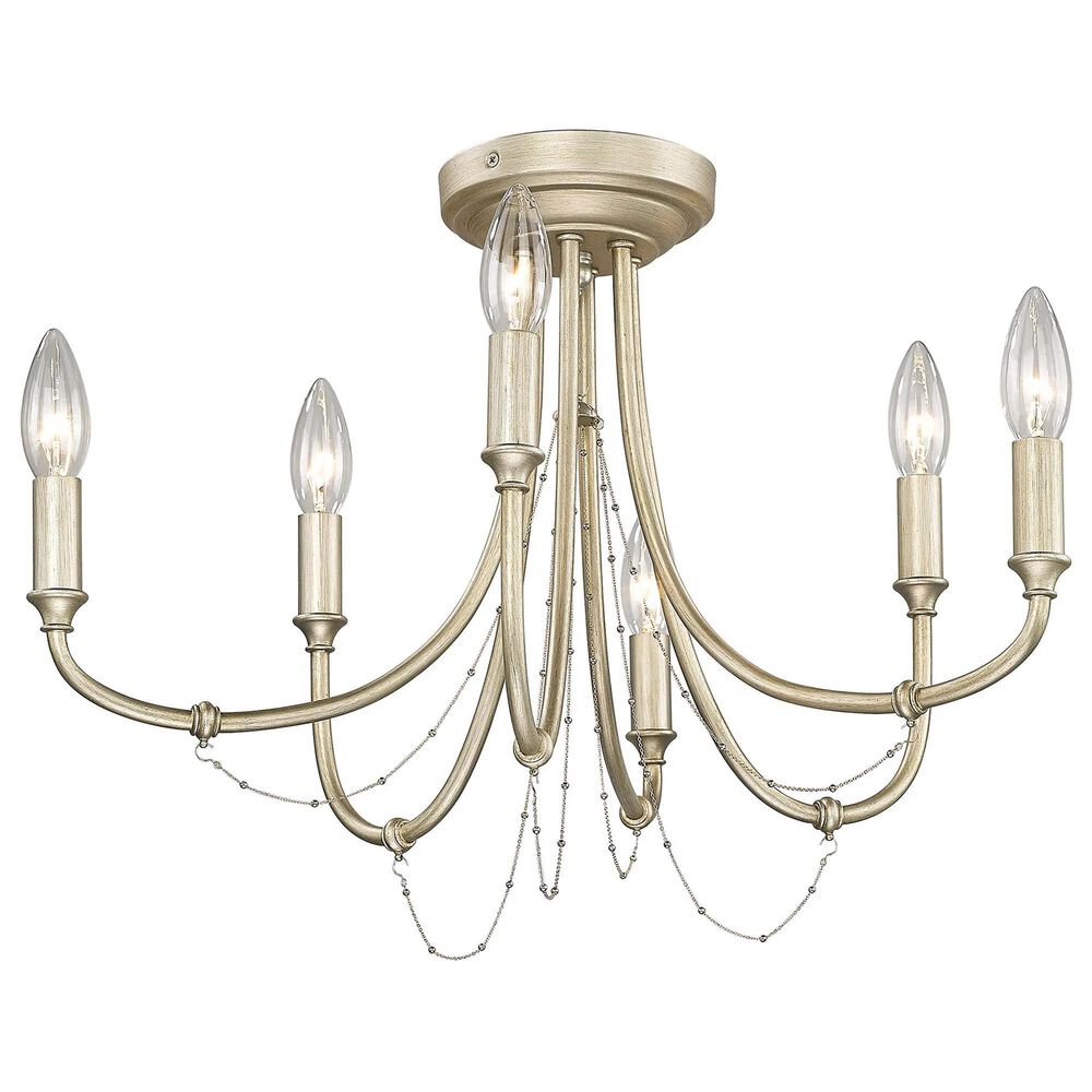 Golden Lighting Kamila 6-Light Semi-Flush in White Gold, , large