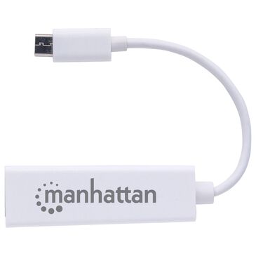 Manhattan Type-C to Gigabit Network Adapter in White, , large