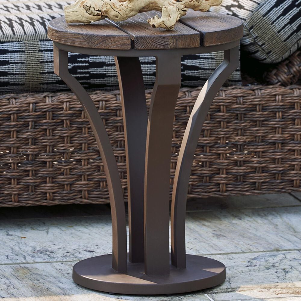 Lexington Furniture Kilimanjaro Patio Accent Table in Rich Espresso - Table Only, , large