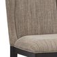 Nicolette Home Ryker Host Upholstered Side Chair with Aged Brass Accents, , large
