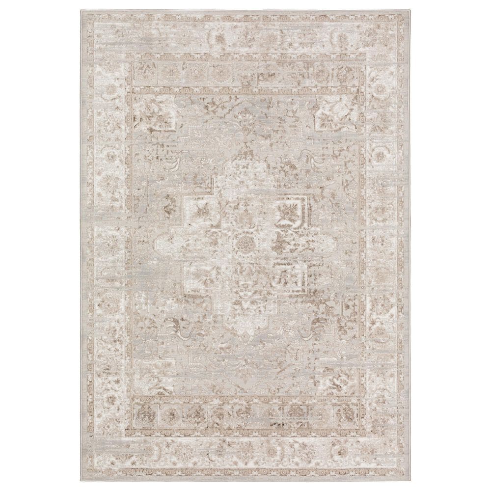 Dalyn Rug Company Rhodes Oriental 9" x 13" Taupe Area Rug, , large