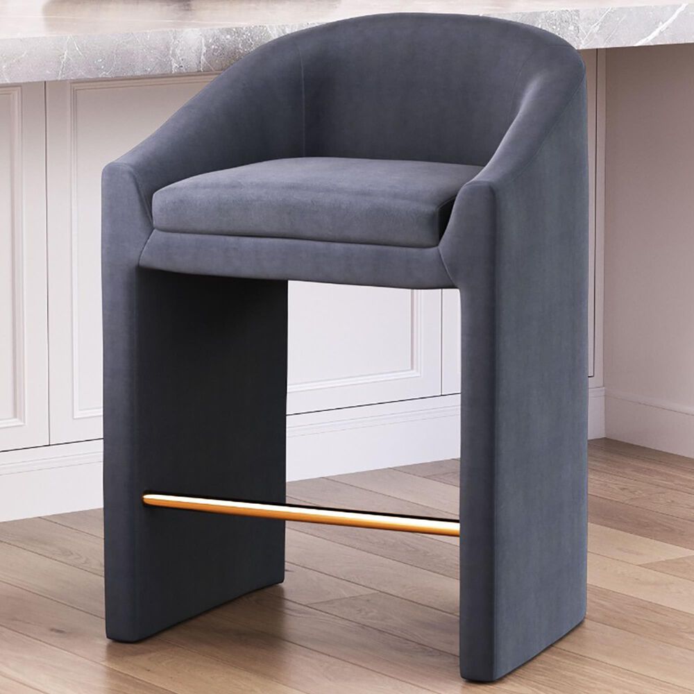 Zuo Modern Emas Counter Stool in Midnight Gray, , large