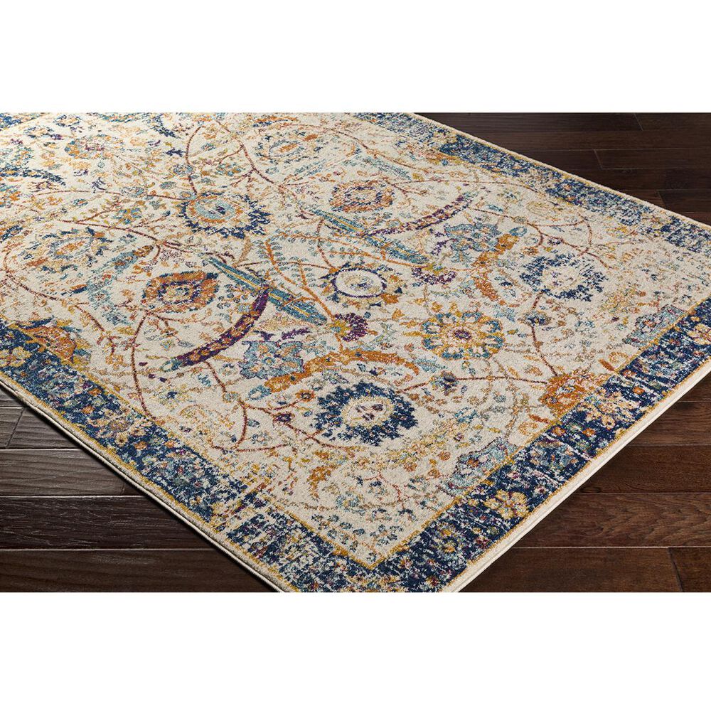 Surya Harput HAP-1014 7&#39;10&quot; x 10&#39;3&quot; Blue, Orange and Saffron Area Rug, , large