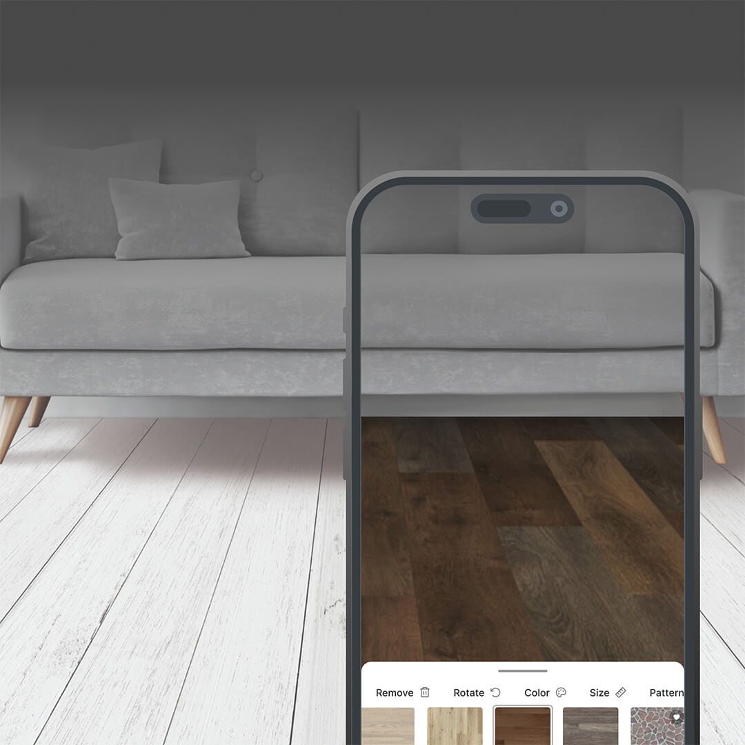 Example of the Roomvo Visualizer tool for previewing new flooring.