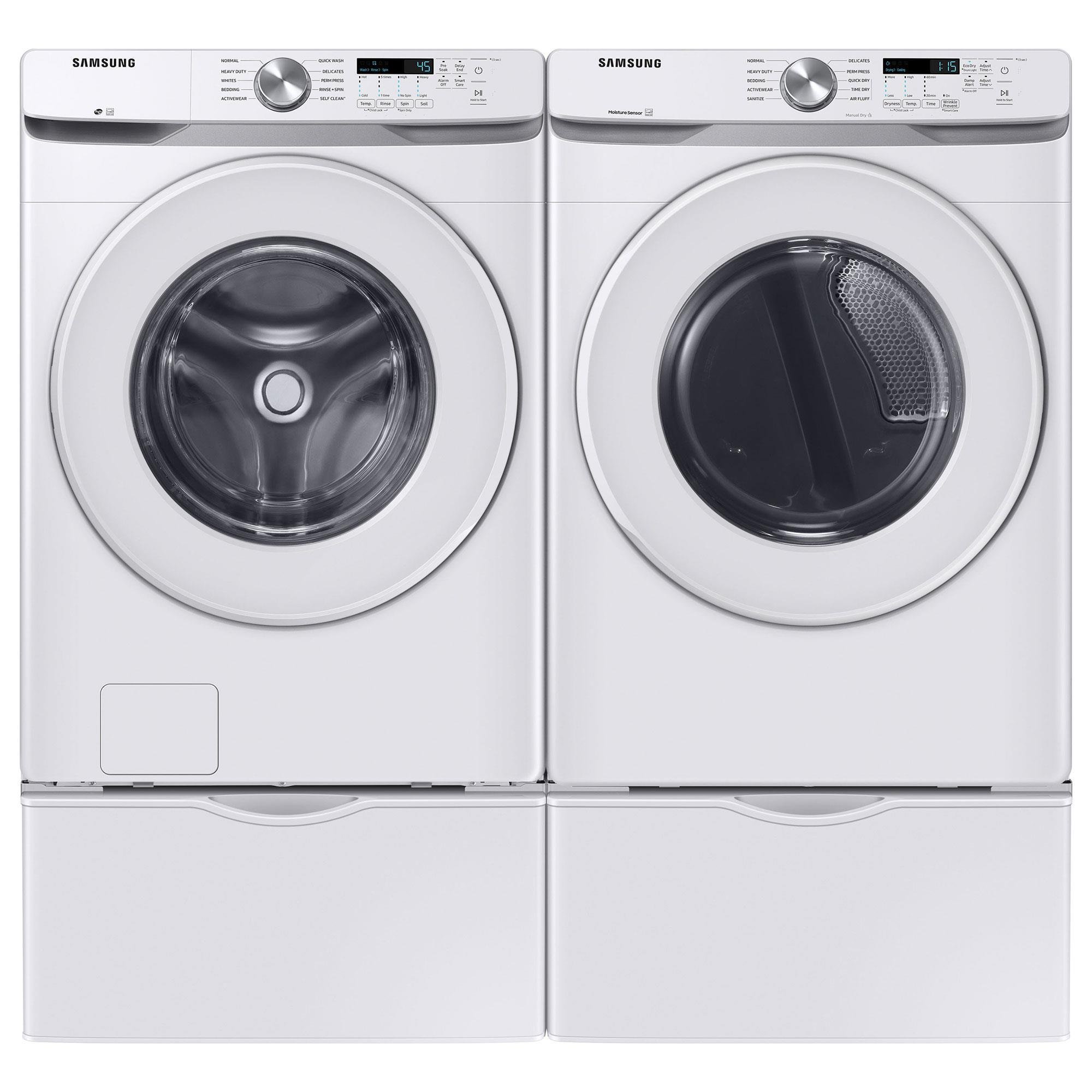 Samsung 4.5 Cu. Ft. Front Load Washer and 7.5 Cu. Ft. Electric Dryer ...