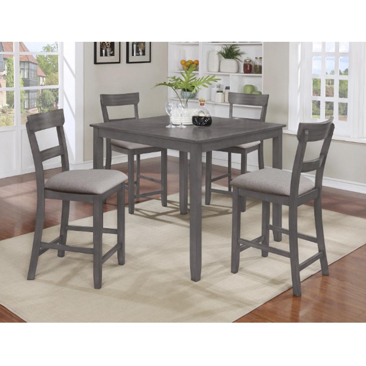 henderson 5 piece light grey dining room table set