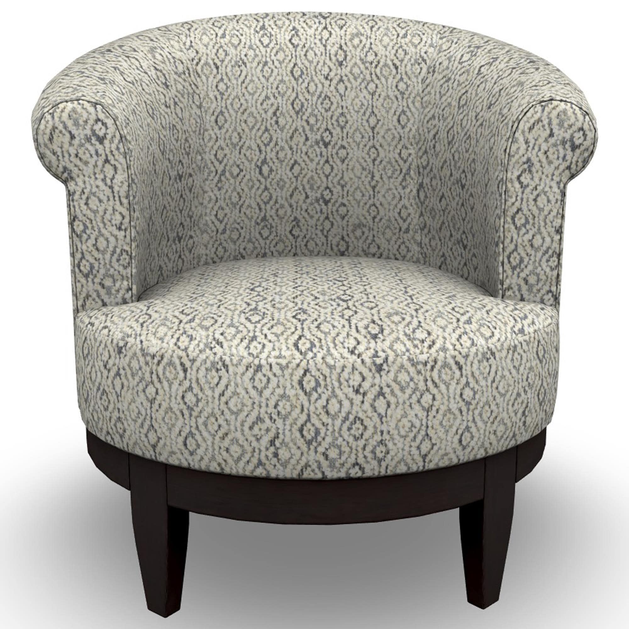 Best Home Furnishings Attica Swivel Barrel Chair in Heather | NFM