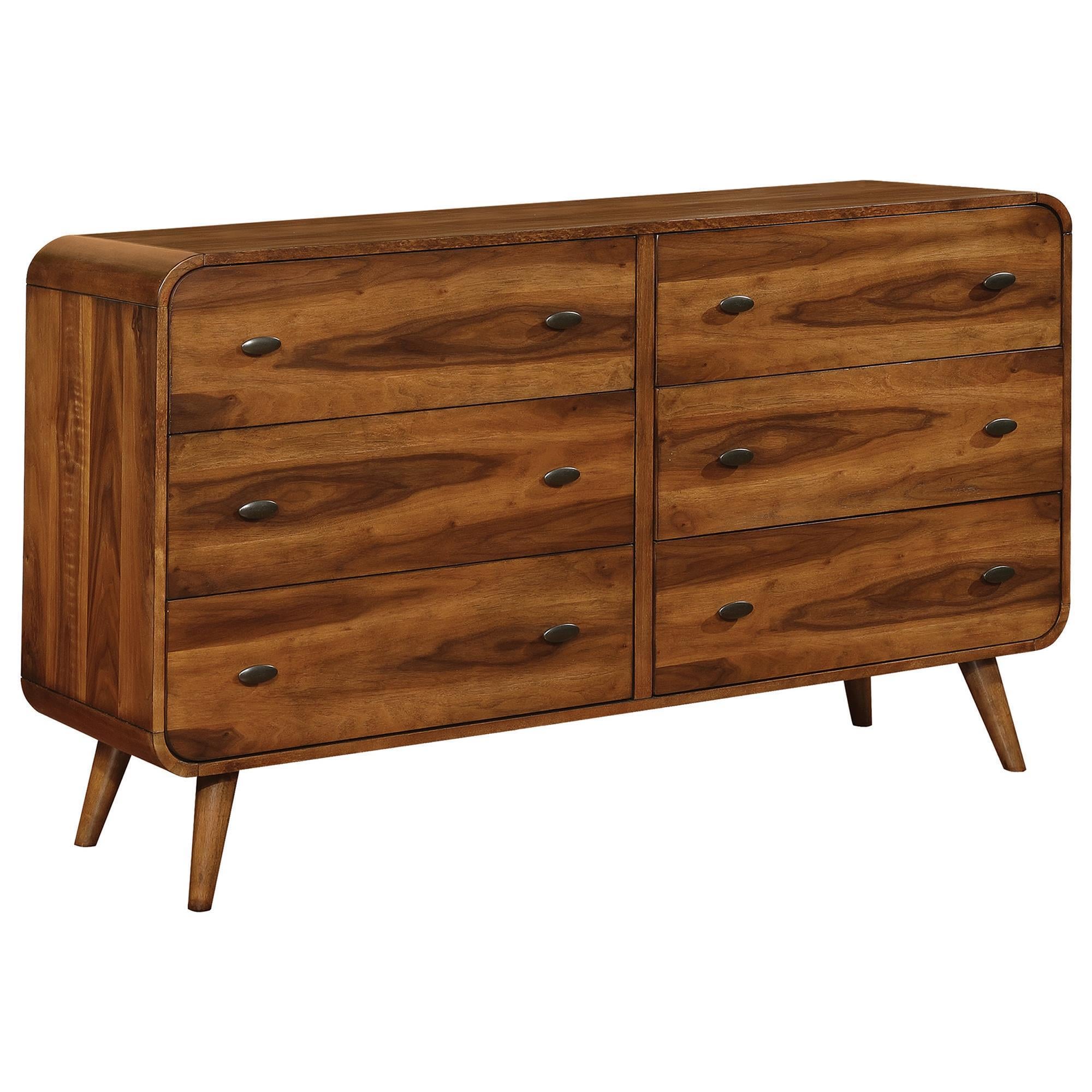 Pacific Landing Robyn 6 Drawer Dresser in Dark Walnut | NFM