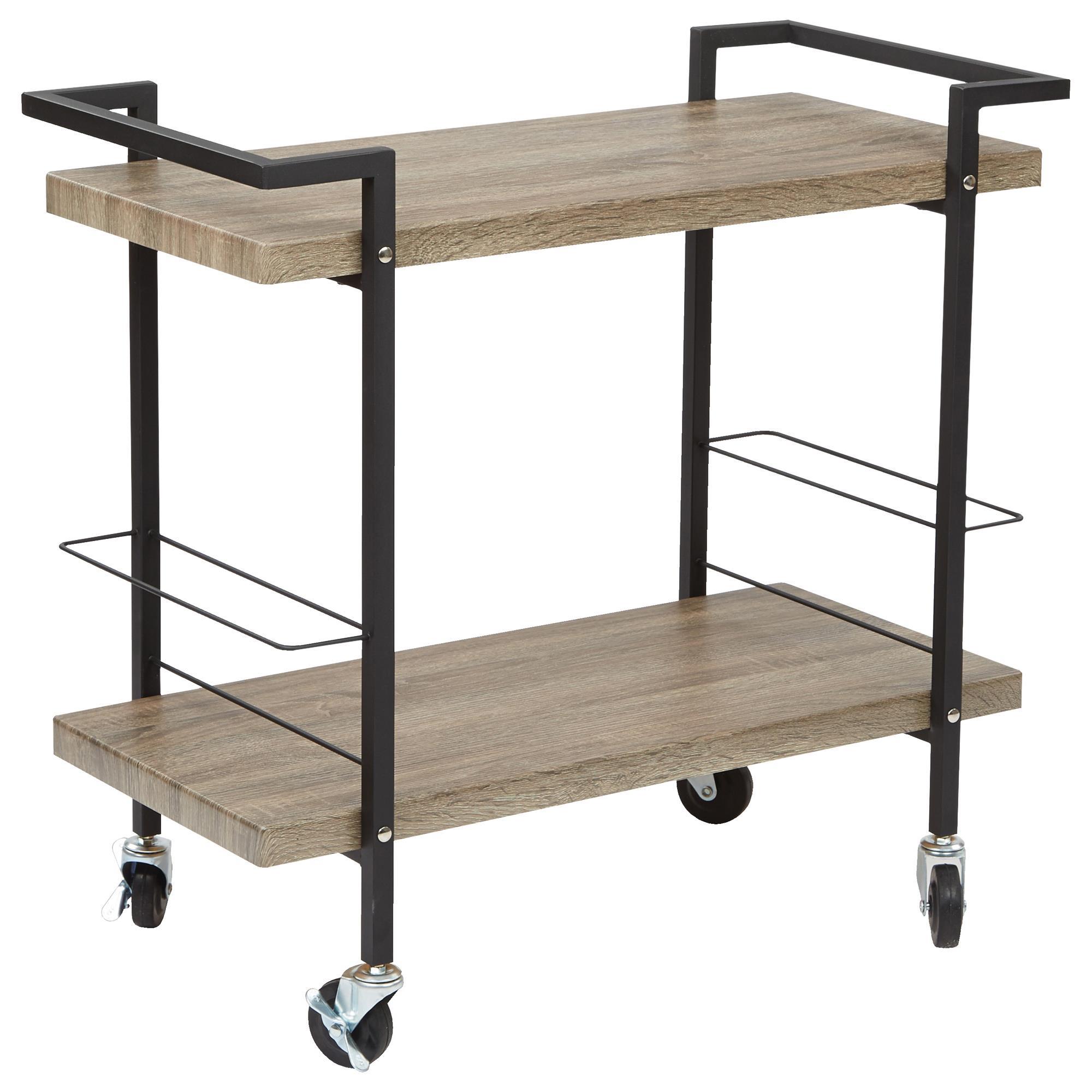 OSP Home Maxell Serving Cart in Ash and Black | Shop NFM