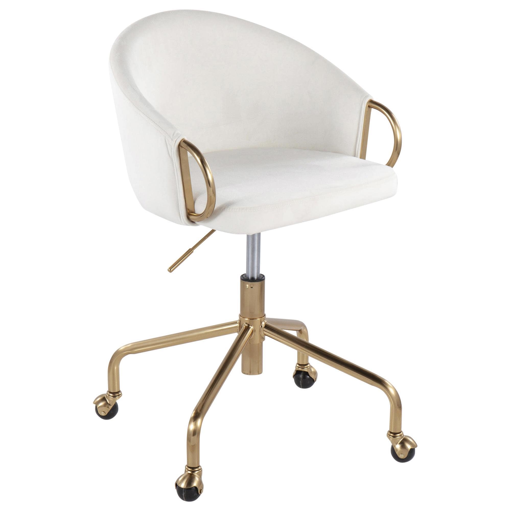 Lumisource Claire Task Chair with Pink Cushion