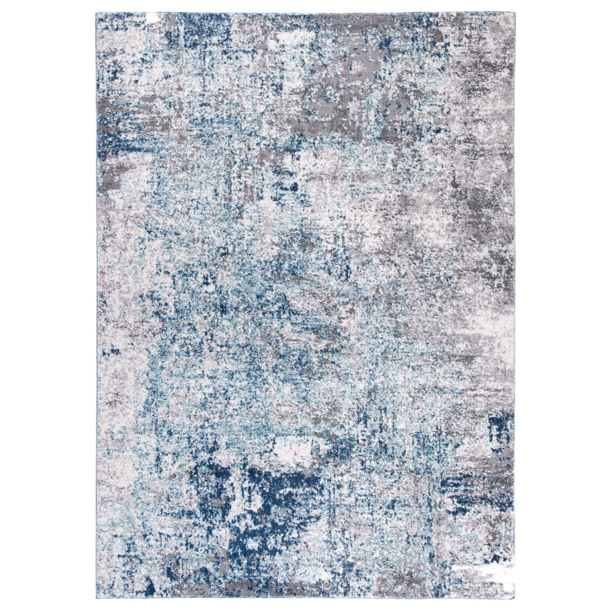 Safavieh Tucson Collection TSN105F Light Grey / Rust Rug - 5' x 8