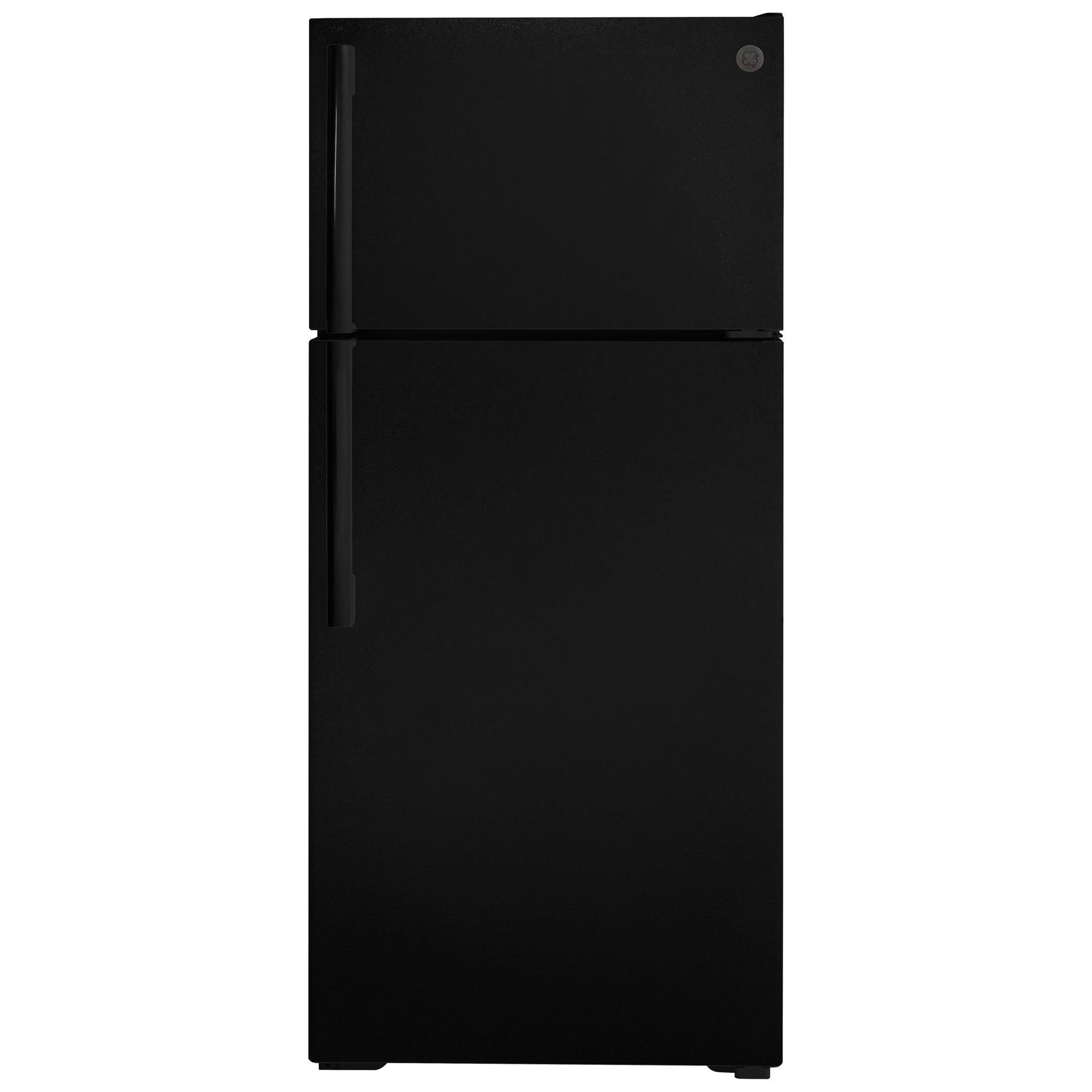 GE Appliances 16.6 Cu Ft. Top Freezer Refrigerator in Black | Shop NFM