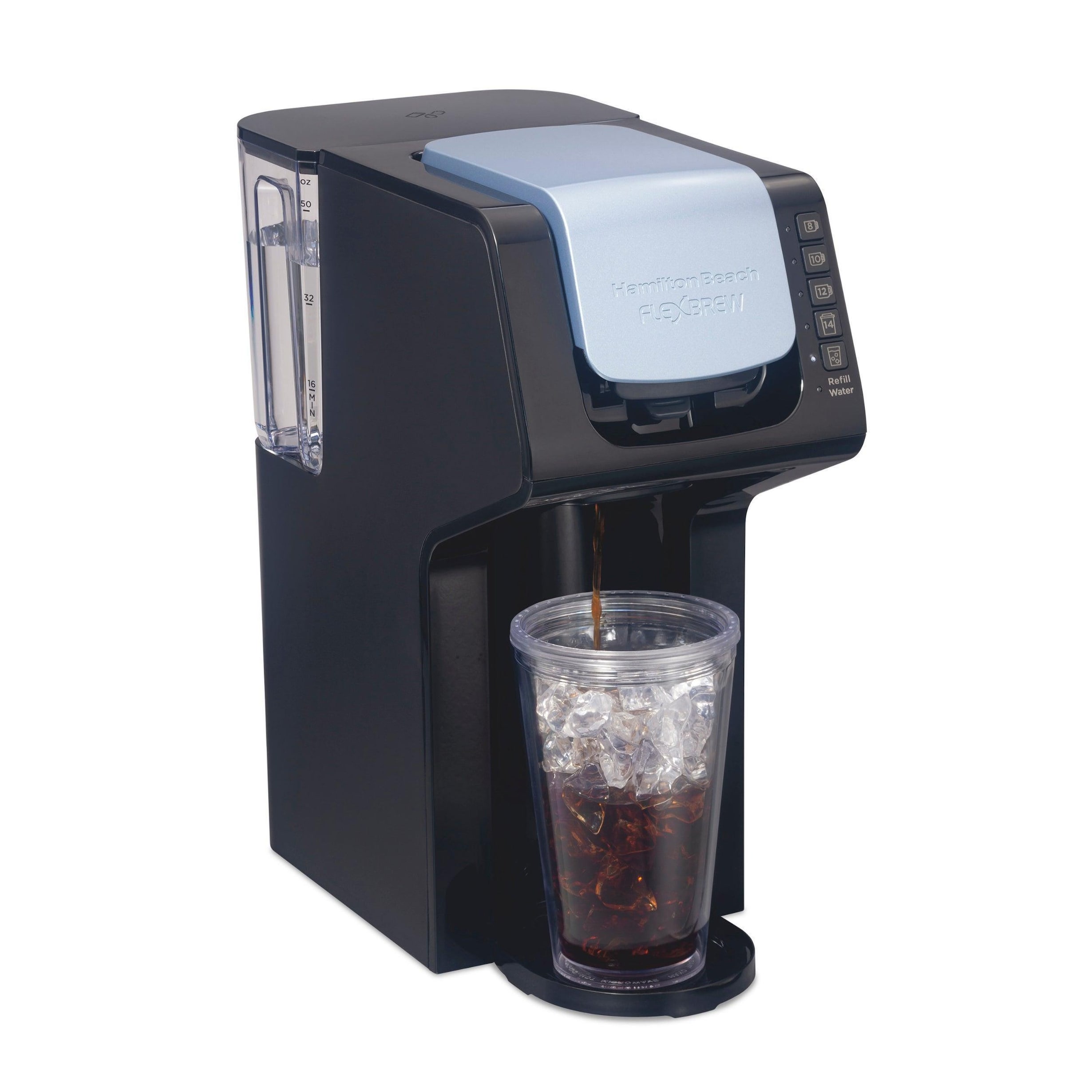 Hamilton Beach 50 Oz FlexBrew Single Serve Iced and Hot Coffee Maker in Black NFM