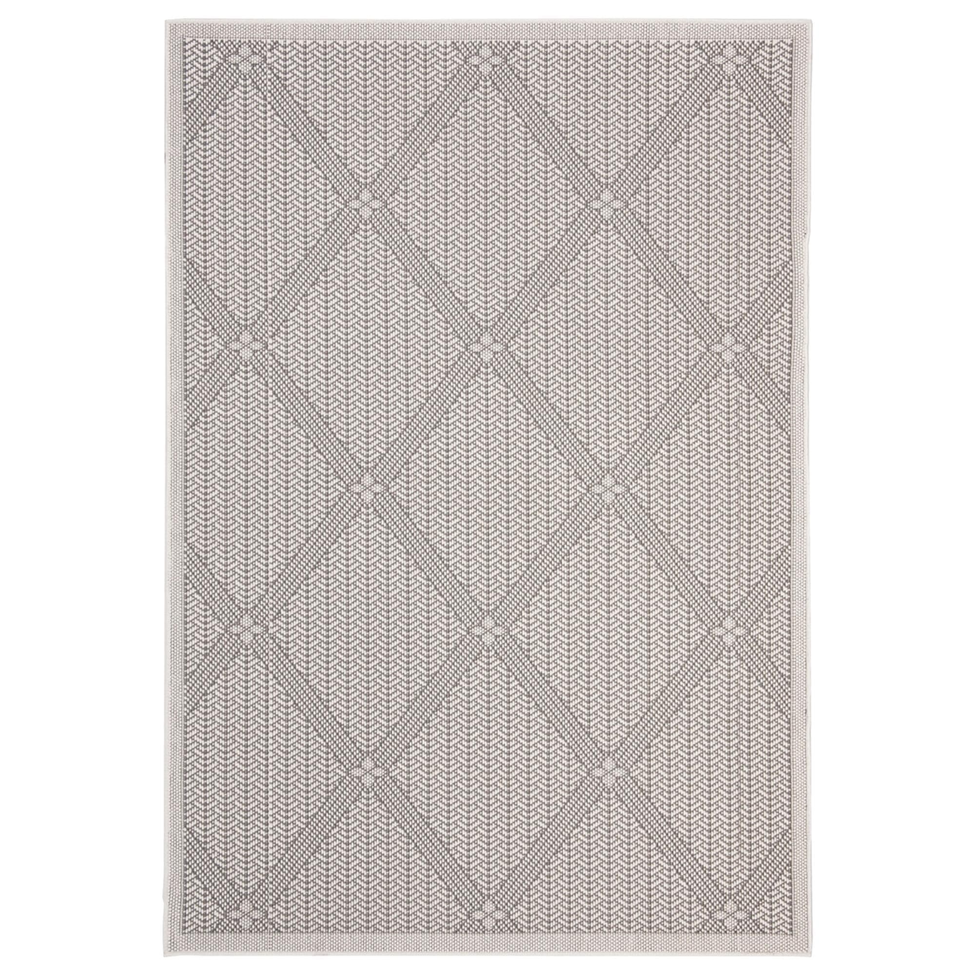 Safavieh Bermuda 8' Square Cream and Grey Indoor/Outdoor Area Performance  Rug, NFM