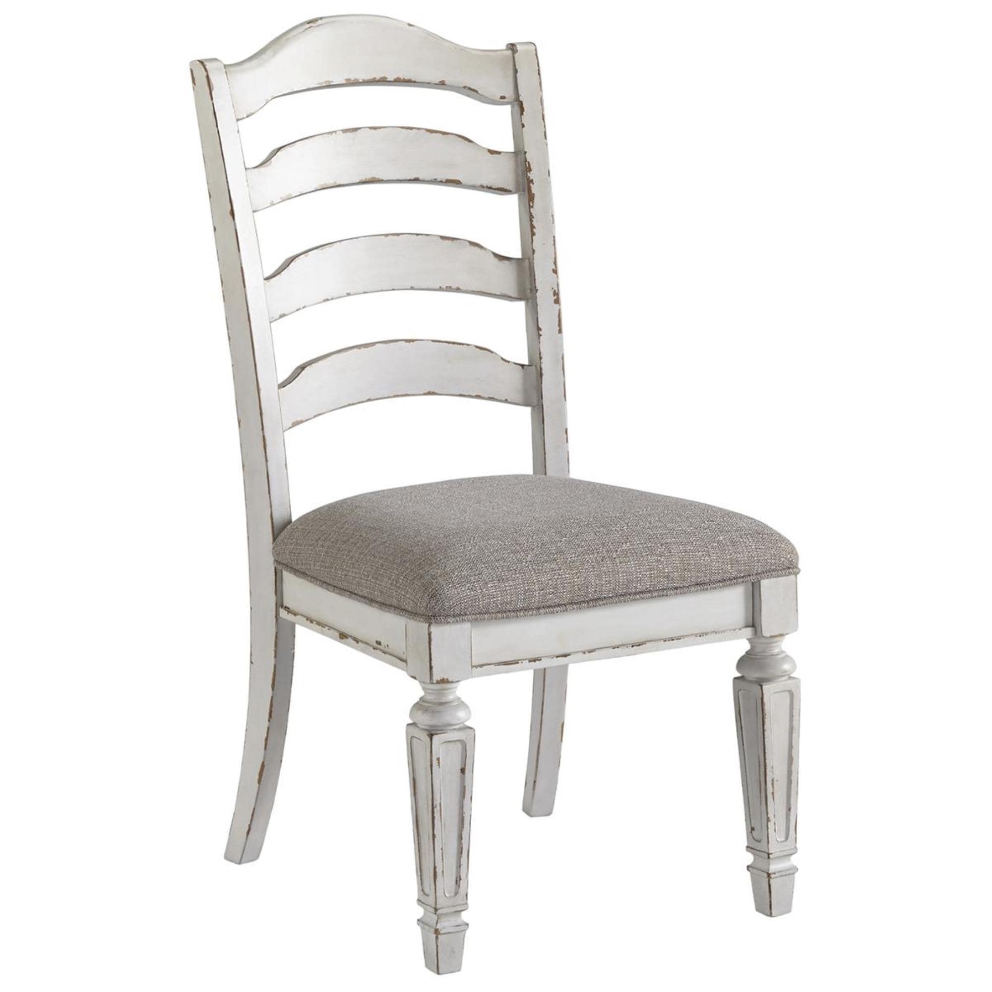 White wood upholstered online dining chairs