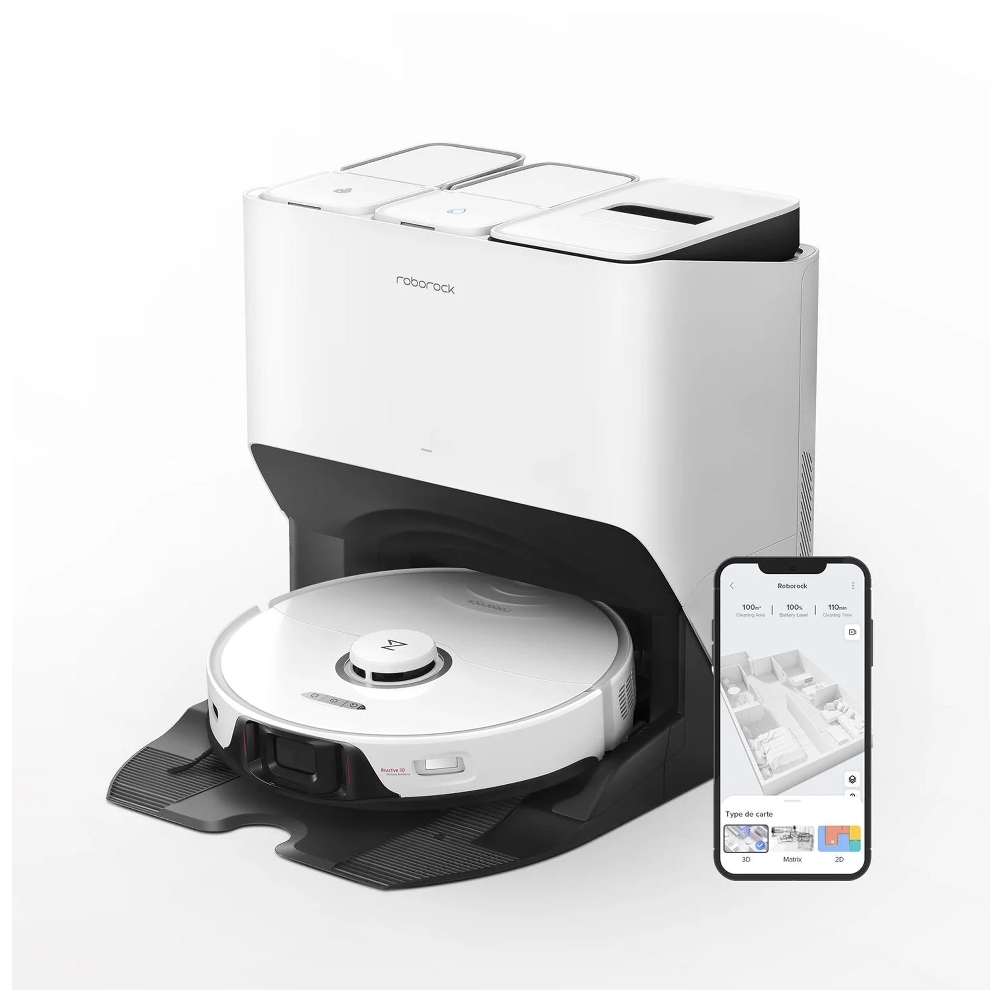 Roborock S8 Pro Ultra Robot Vacuum with RockDock Ultra in White | NFM