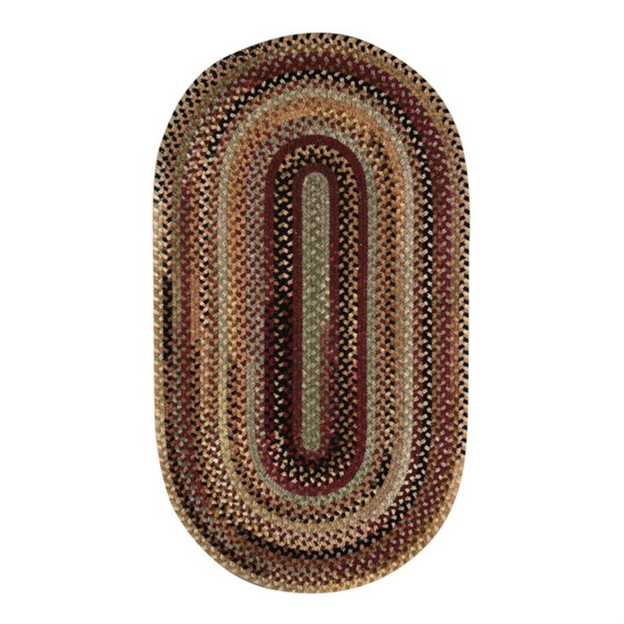 Capel Rugs Eaton Wool Soft Chenille Braided Casual Country Oval Rug New  Leaf 200