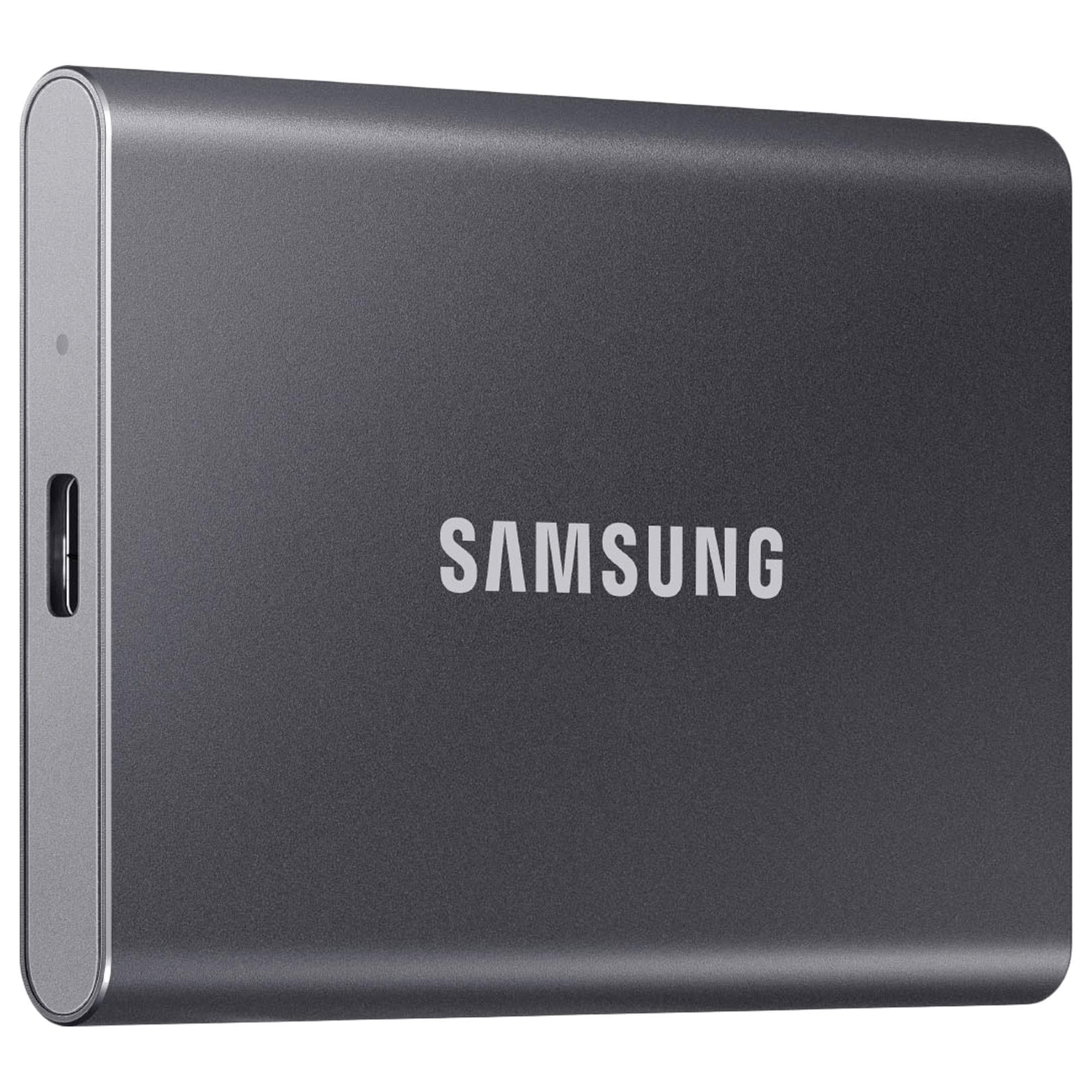 Samsung T7 500GB Portable SSD External Hard Drive in Gray 