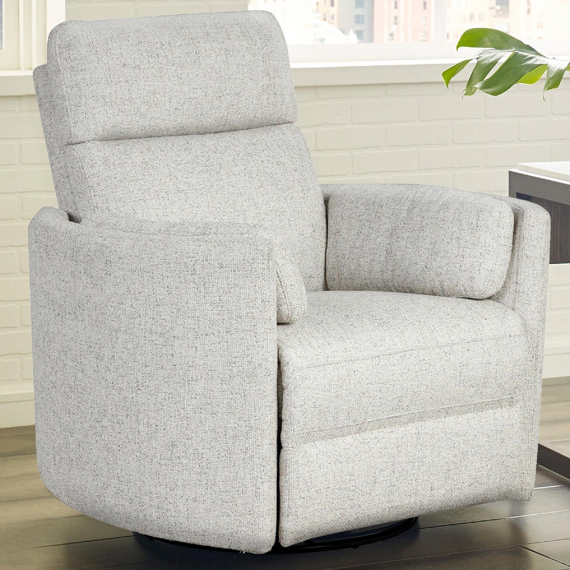 Simeon Collection Radius Power Swivel Glider Recliner in Natural