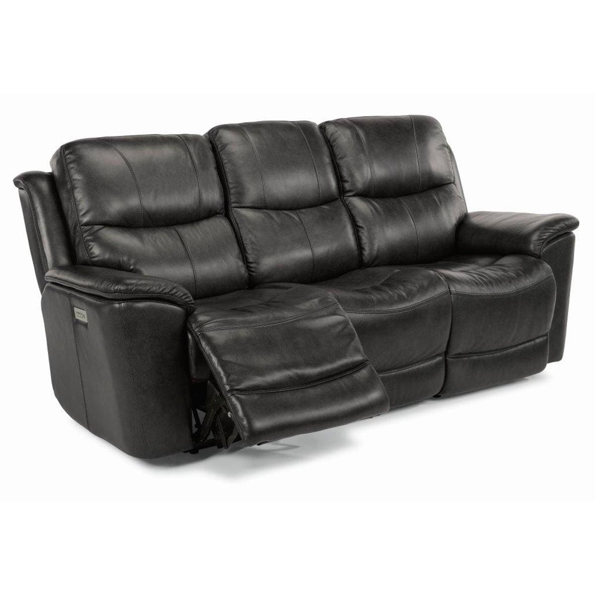 Flexsteel Cade Leather Power Reclining Sofa with Power 