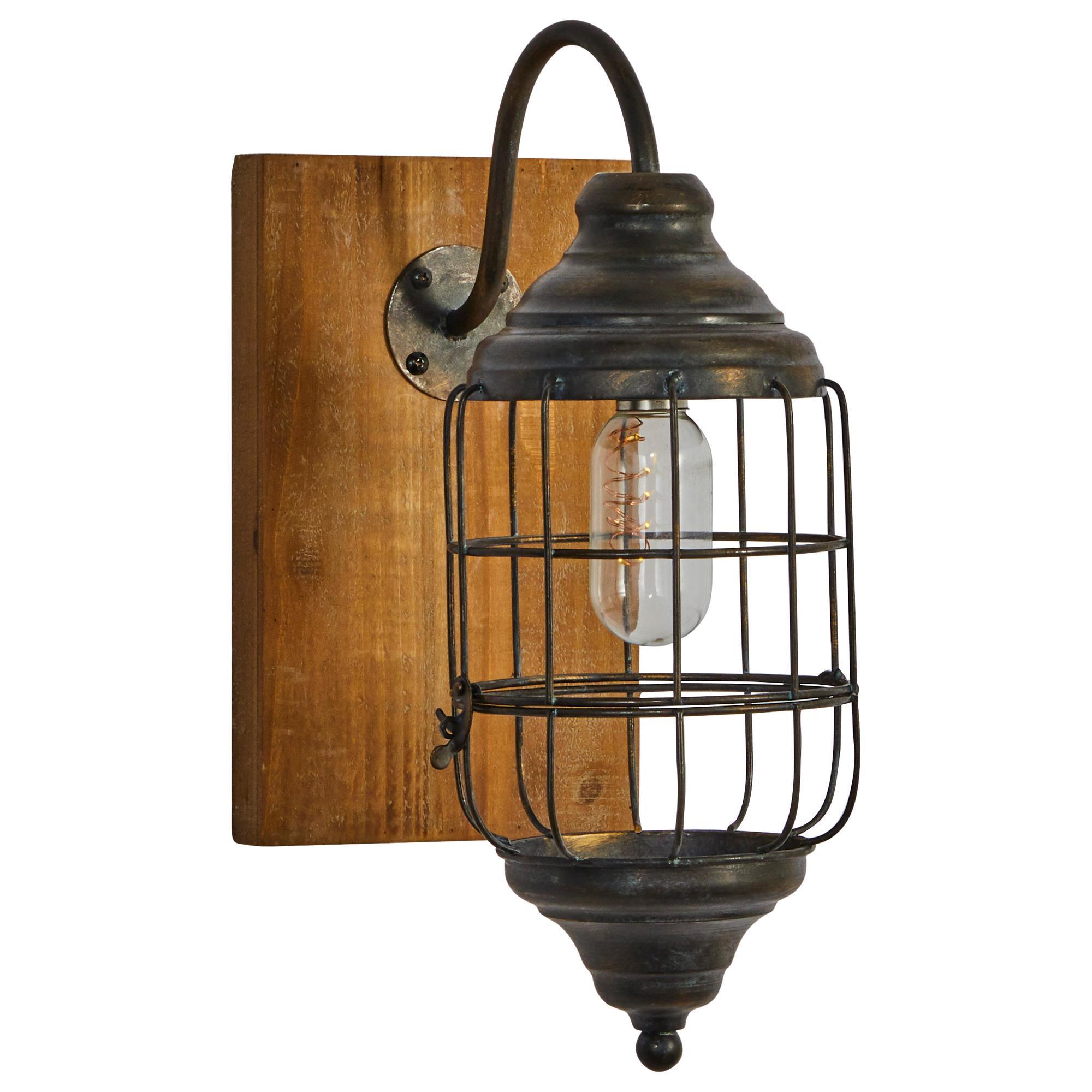 brown and black sconce