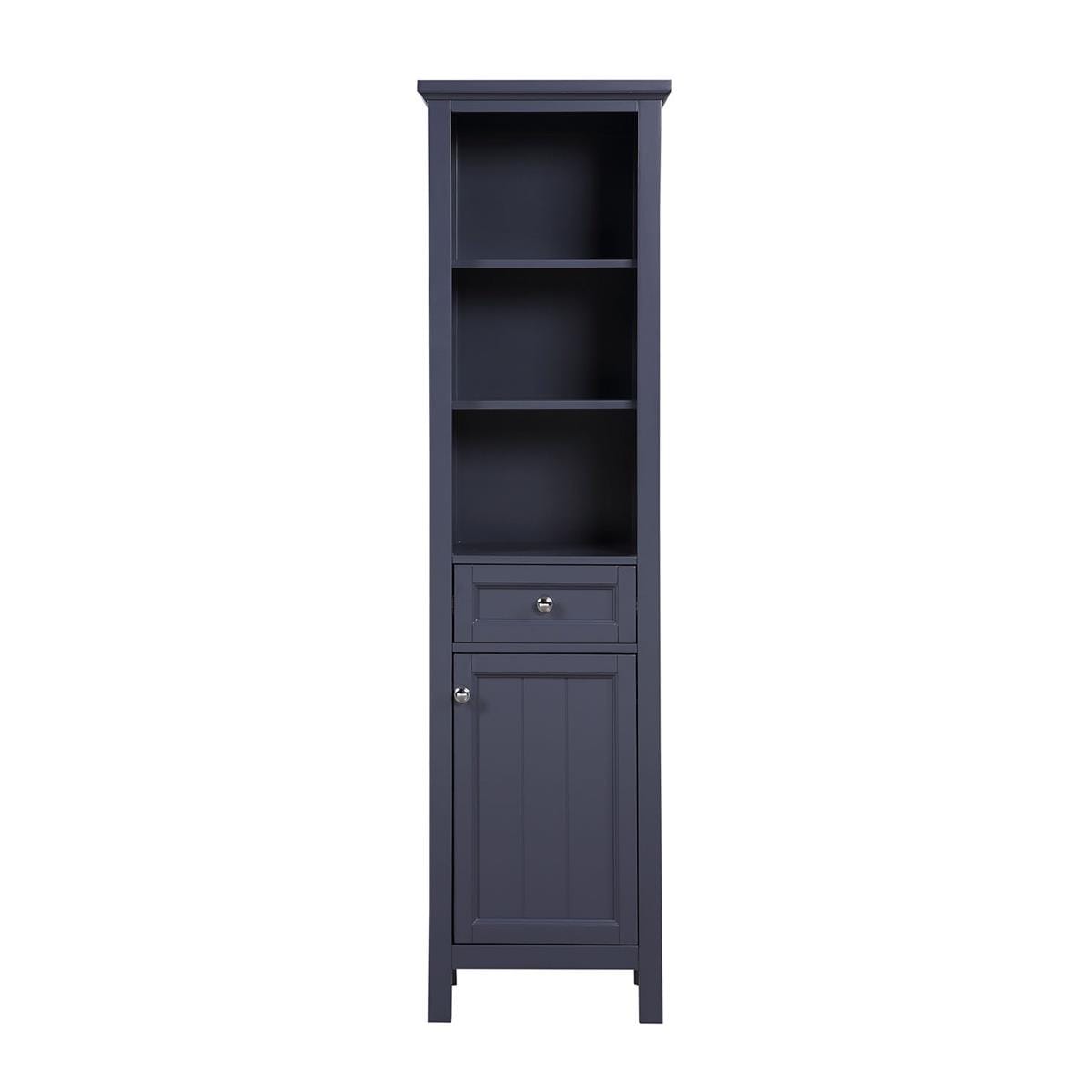 Aurafina Cunningham Free Standing Linen Closet in Harbor Blue | NFM