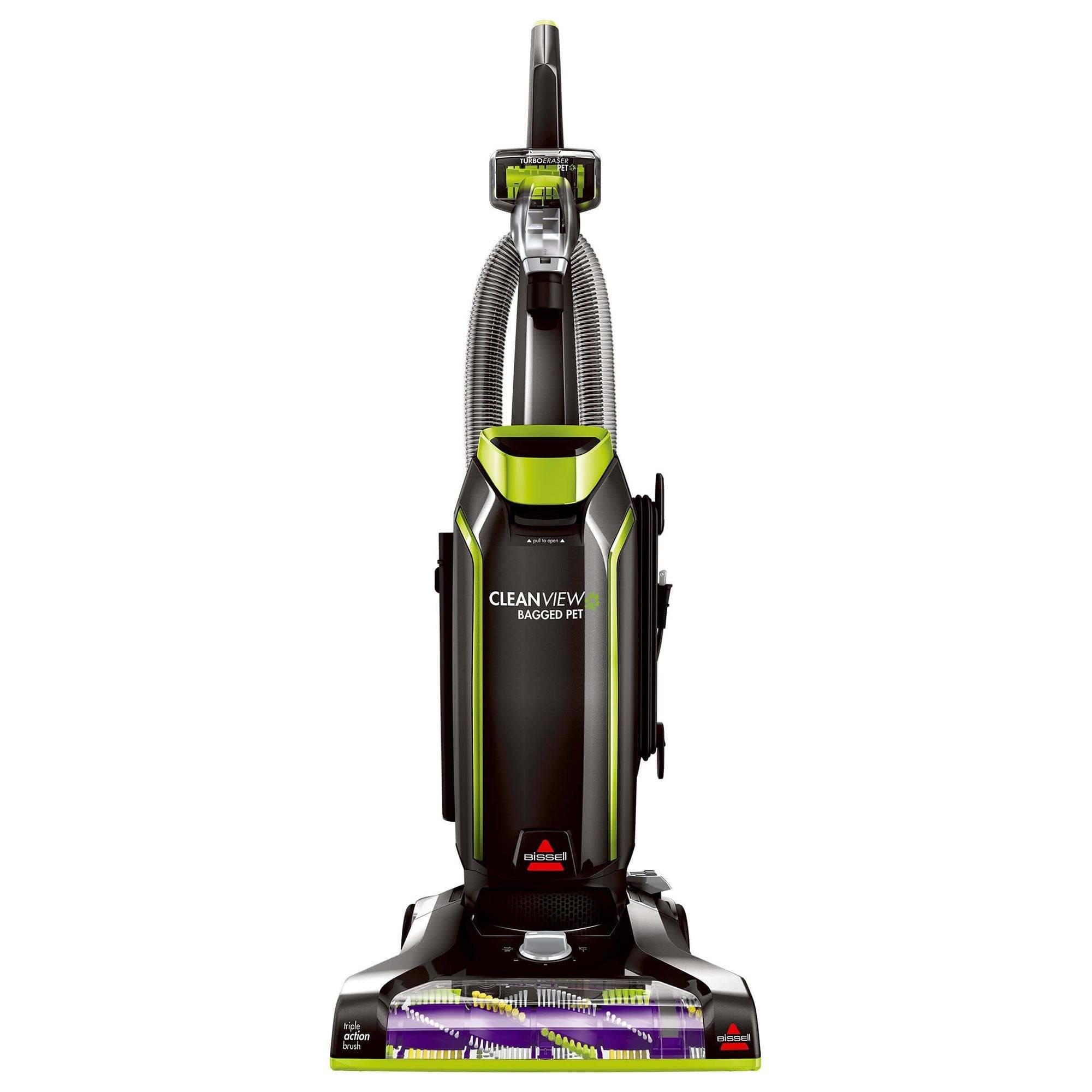 Bissell CleanView Bagged Pet Upright Vacuum in Black and Chacha Lime | NFM