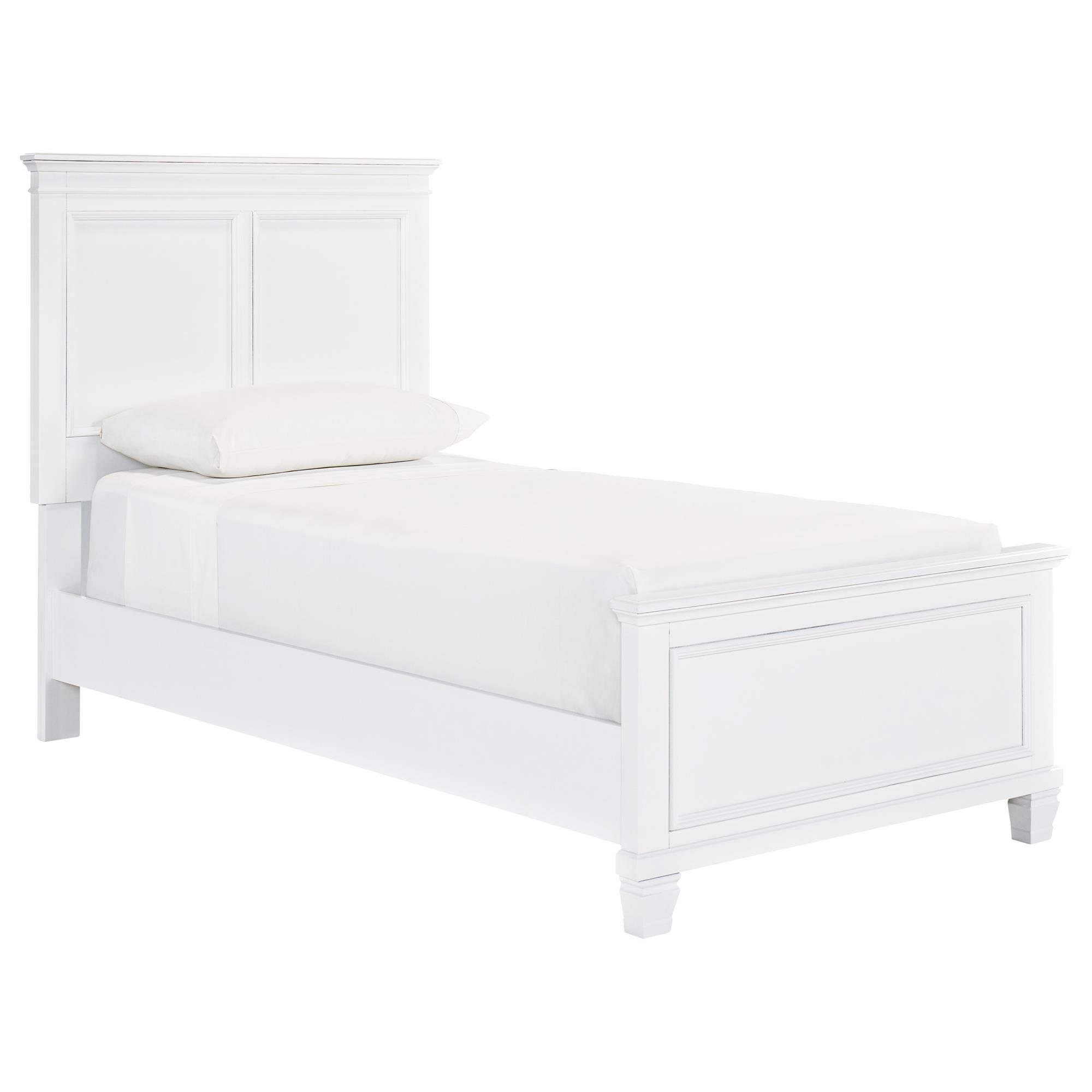 Signature Design by Ashley Fortman Twin Panel Bed in White | NFM