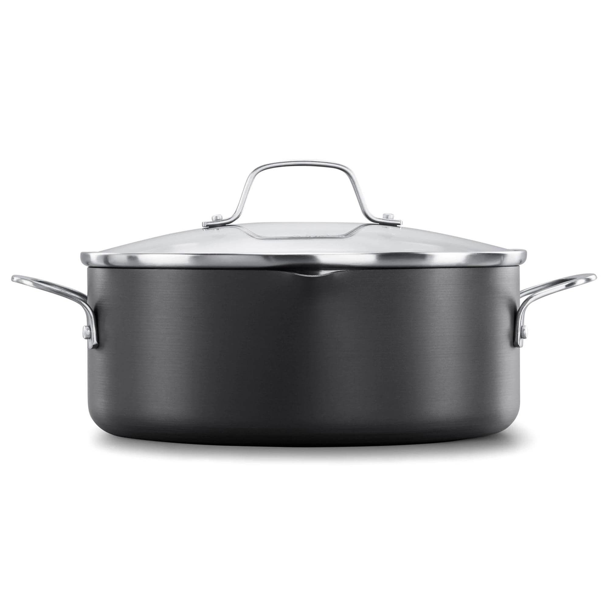 Calphalon Select 5 qt. Round Stainless Steel Dutch Oven with Glass Lid  2067143 - The Home Depot