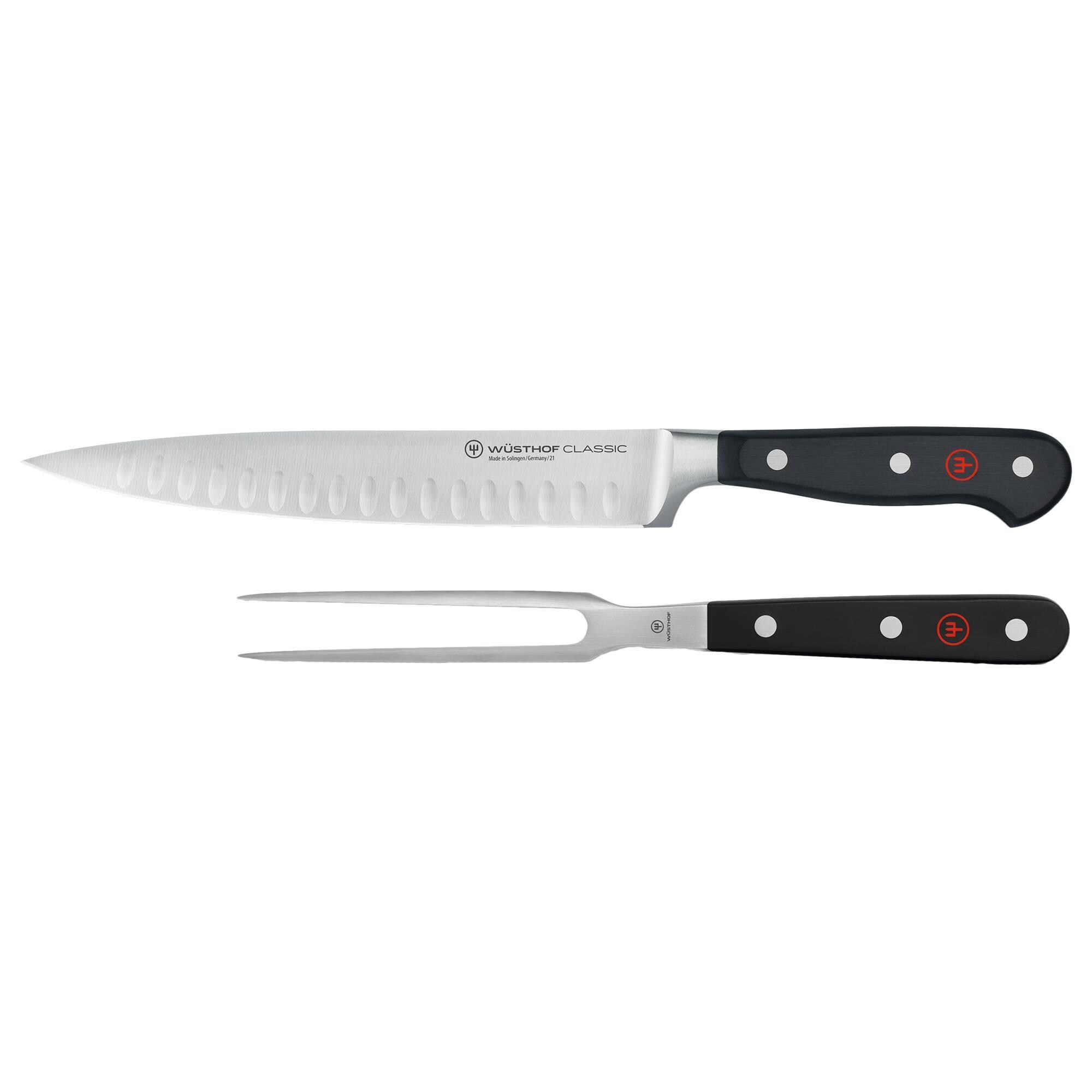 Wusthof Classic 2 Piece Carving Set Hollow Edge