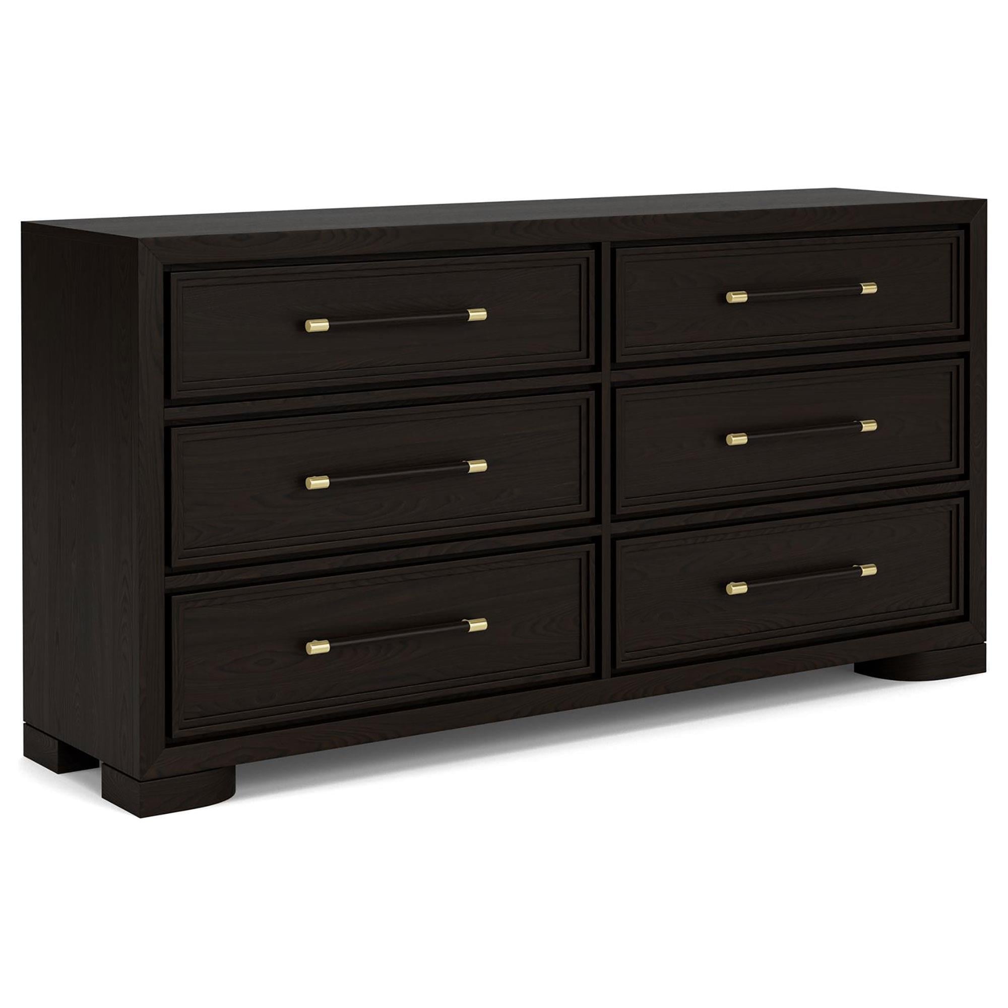 Shannon Hills Lydia 6-drawer Dresser In Dark Cabernet 