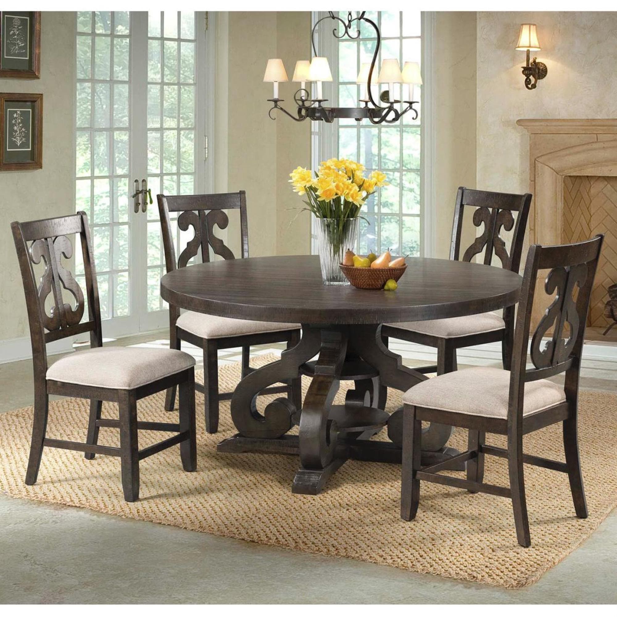 Nineteen37 Stone 5-Piece Dining Set in Dark Ash | Shop NFM